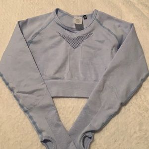 ABYL workout crop top - pale blue